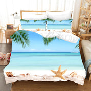 3D Blue Sea Beach Starfish Quilt Cover Set Bedding Set Pillowcases 45- Jess Art Decoration