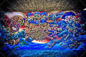 3D Dark Blue Graffiti Art Demon Wall Mural Wallpaper ZY D28- Jess Art Decoration