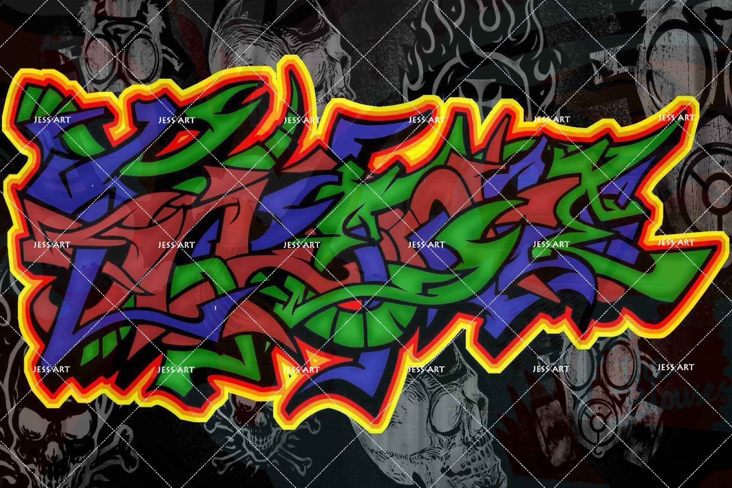 3D Dark Background Skull Colourful Graffiti Art Wall Mural Wallpaper ZY D38- Jess Art Decoration