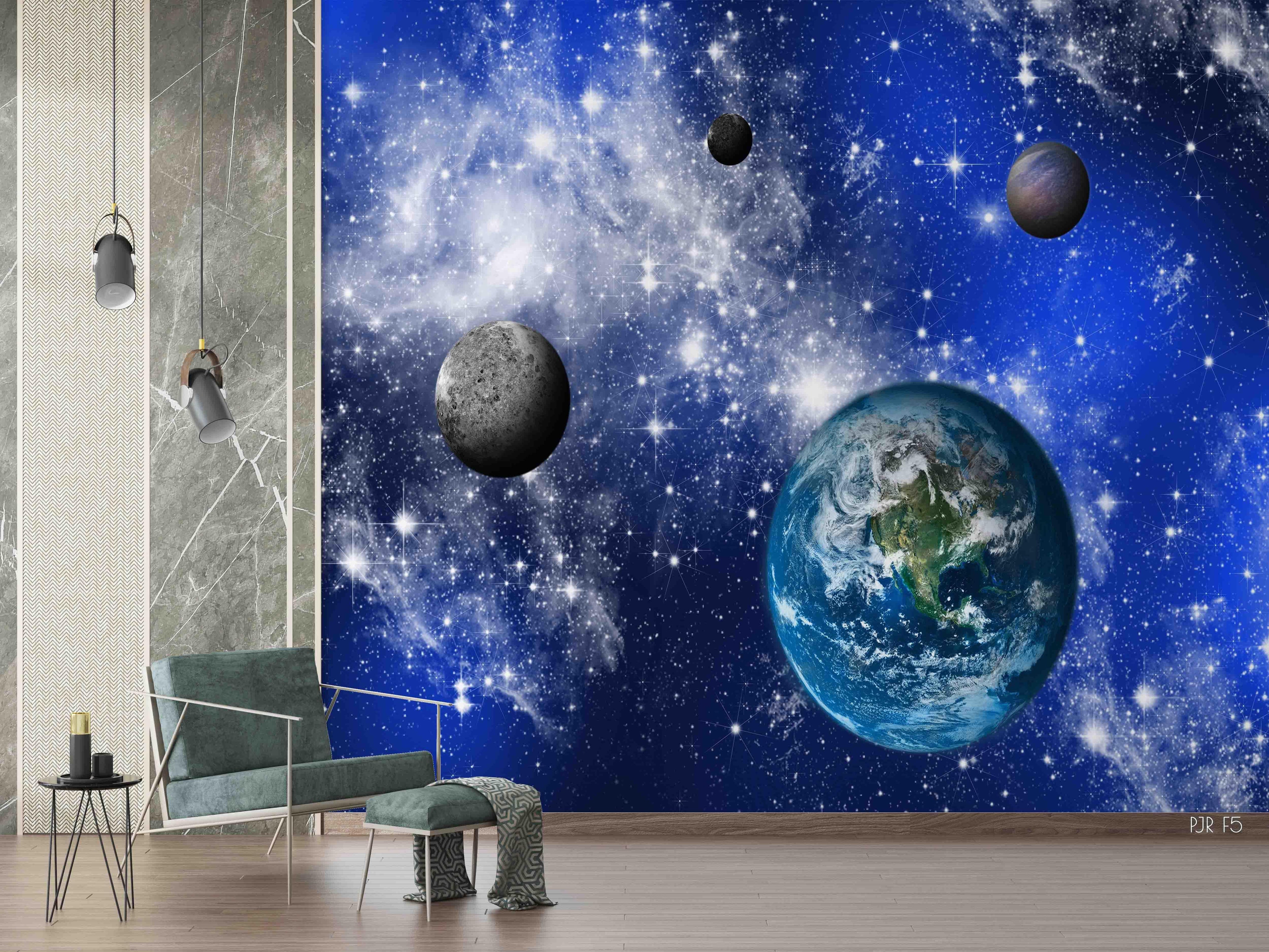 3D Universe Planet Star planet star universe mural wall mural wallpaper for kids room - view 4
