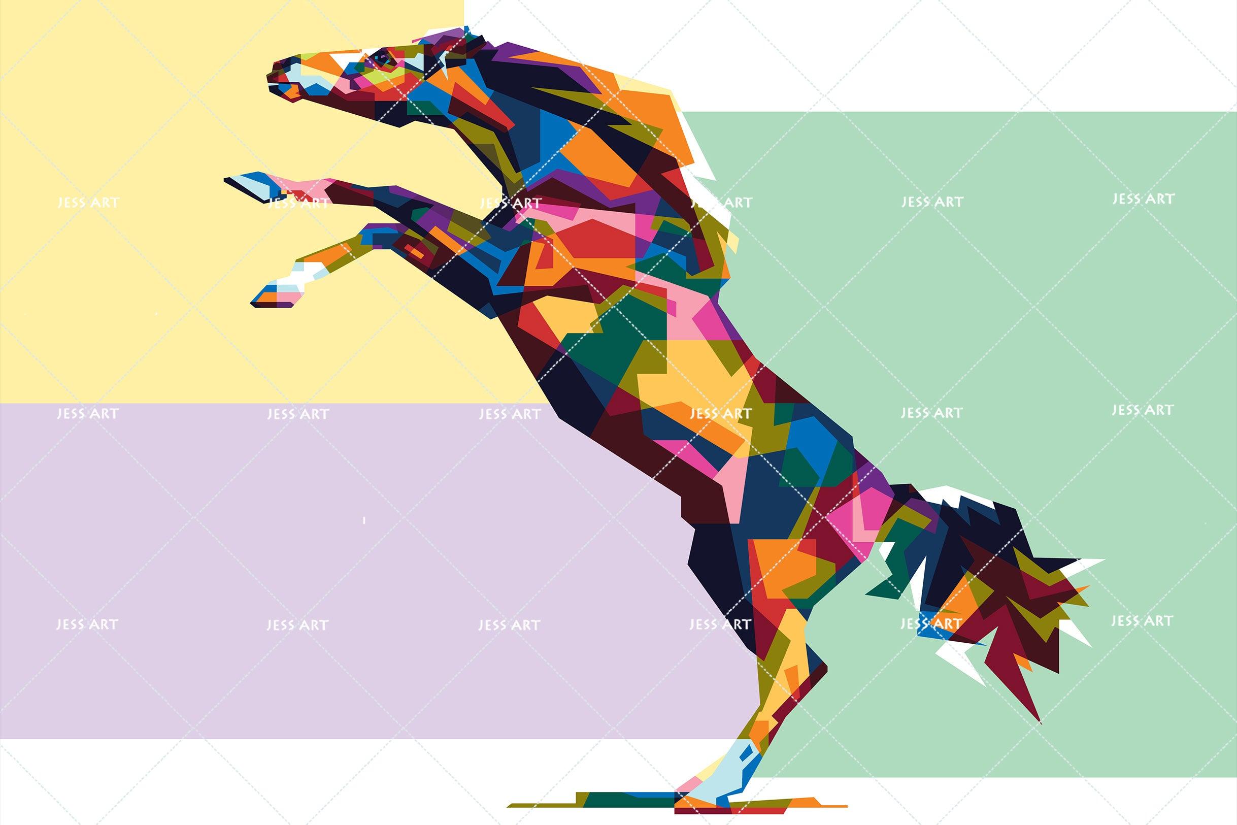 3D Abstract Colorful Horse Wall Mural Wallpaper 11 LQH- Jess Art Decoration