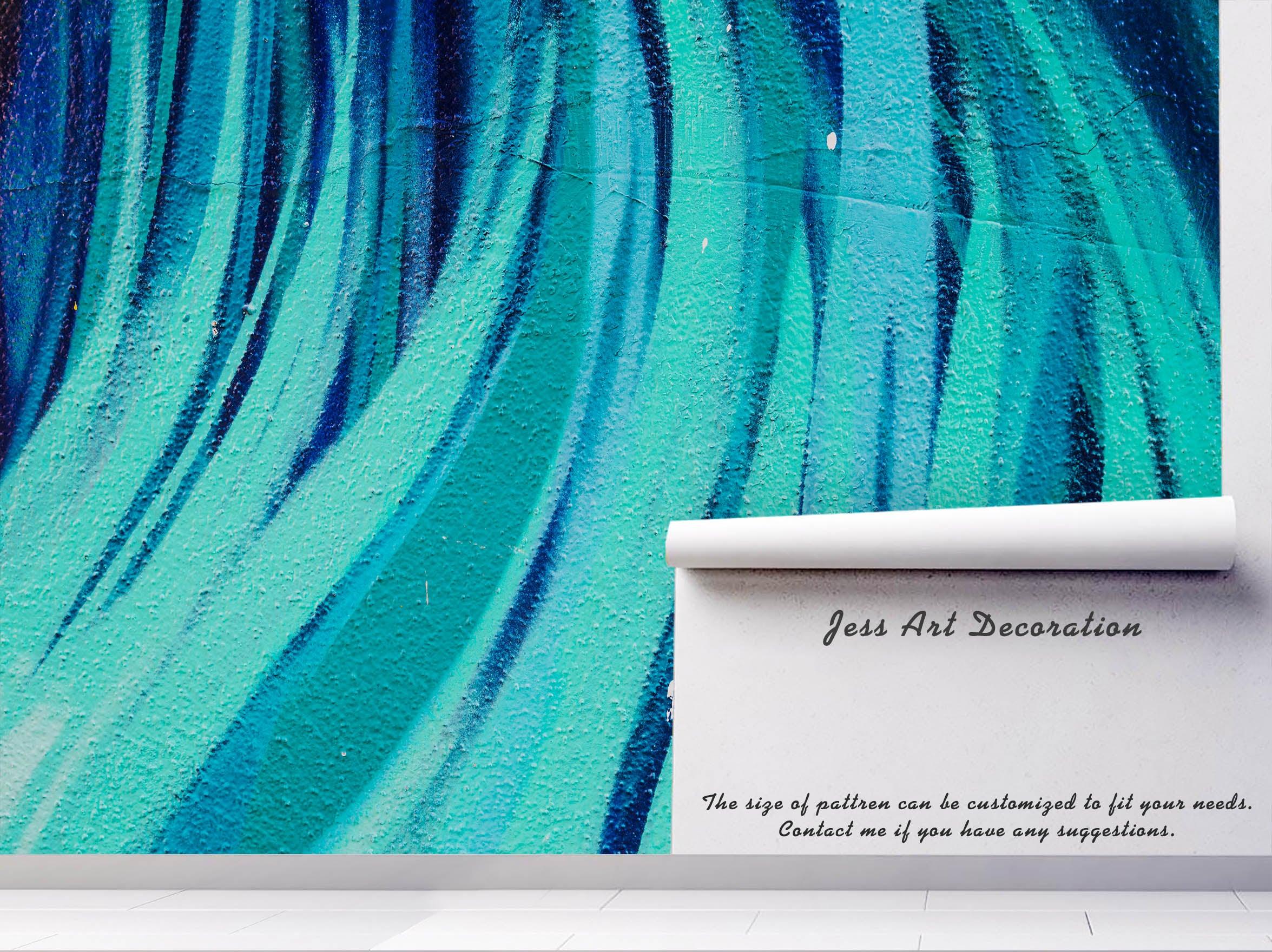 3D Abstract Blue Geometry Line Wall Mural Wallpaper 53- Jess Art Decoration