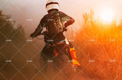 3D Extreme Motorcycle Sunset Grass Wall Mural Wallpaper A003 LQH- Jess Art Decoration