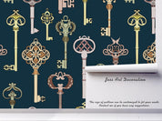 3D Retro Metal Key Pattern Wall Mural Wallpaper 44- Jess Art Decoration