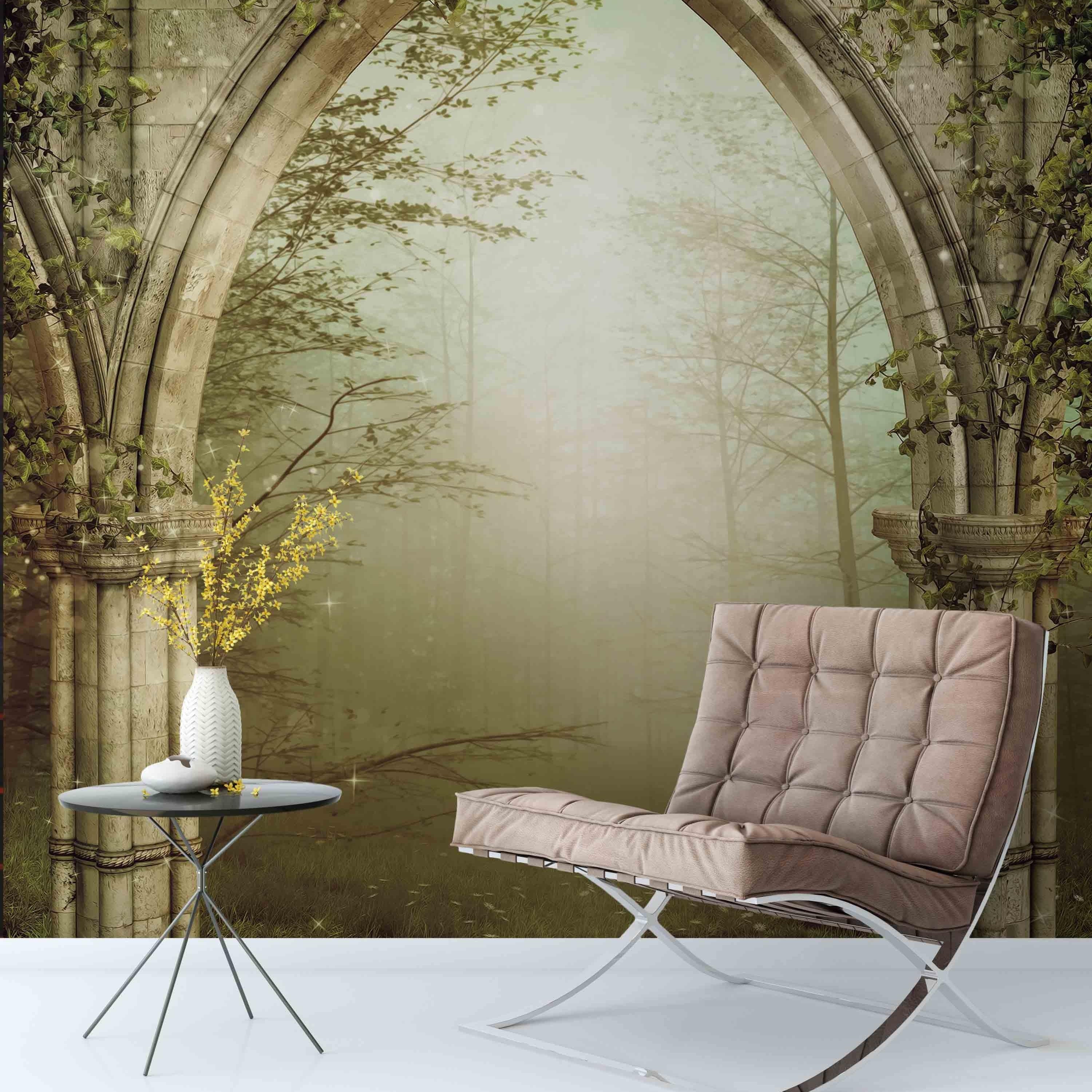 3D Arch Forest Fog Wall Mural Wallpaper 75- Jess Art Decoration