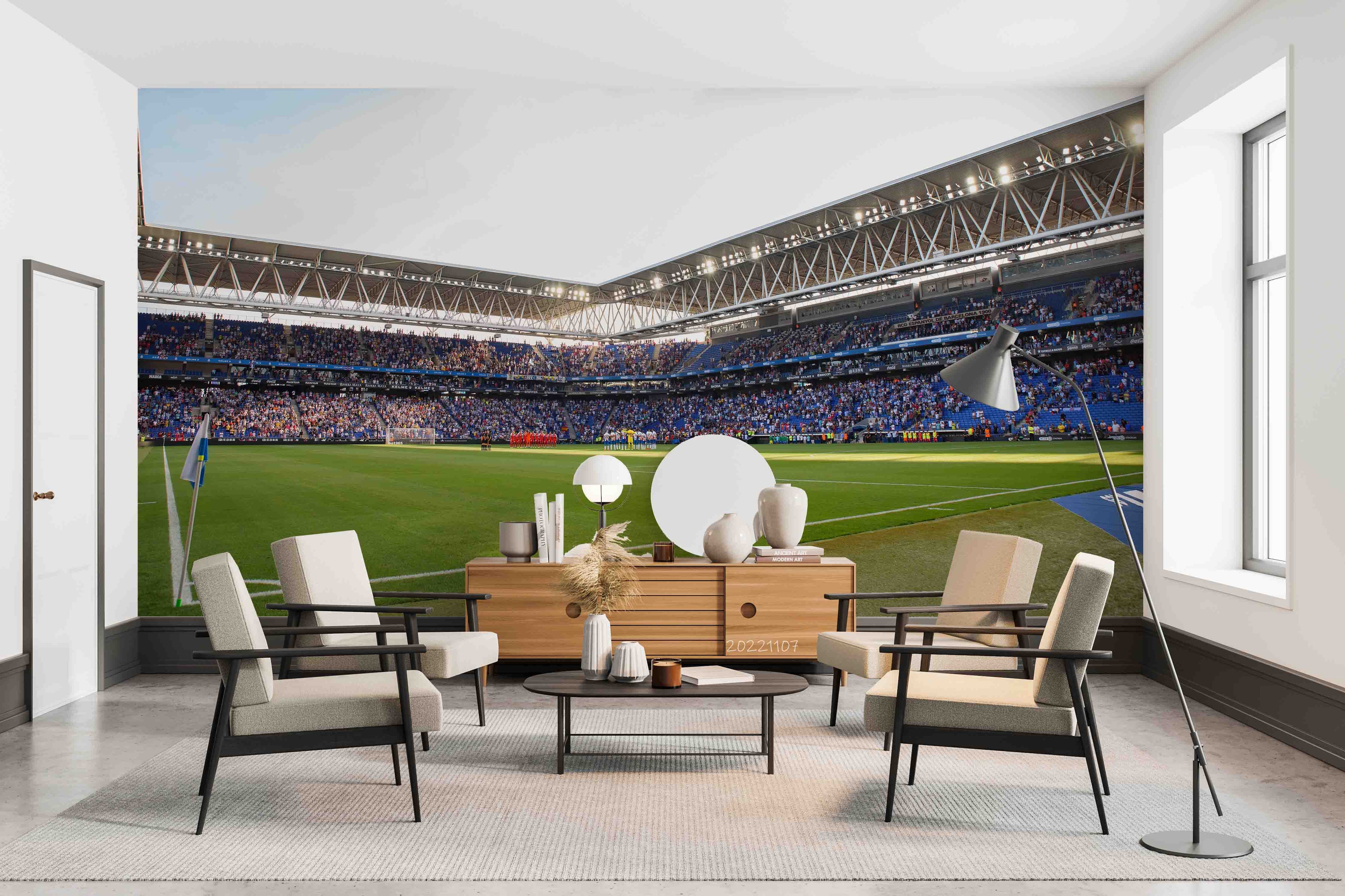 3D Spain RCDE Stadium Wall Mural Wallpaper GD 63- Jess Art Decoration