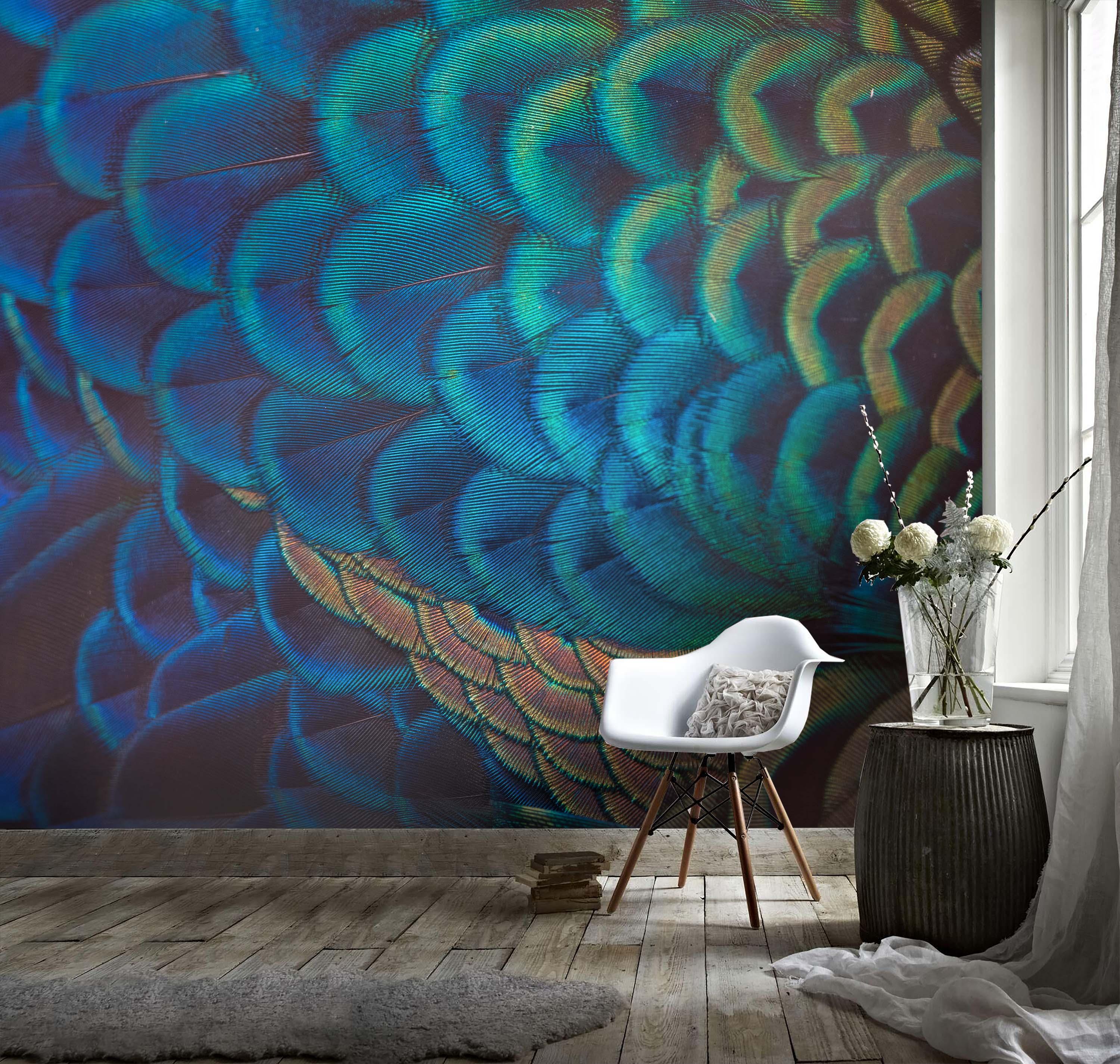 3D Color Feather Art  Wall Mural Wallpaper 151- Jess Art Decoration