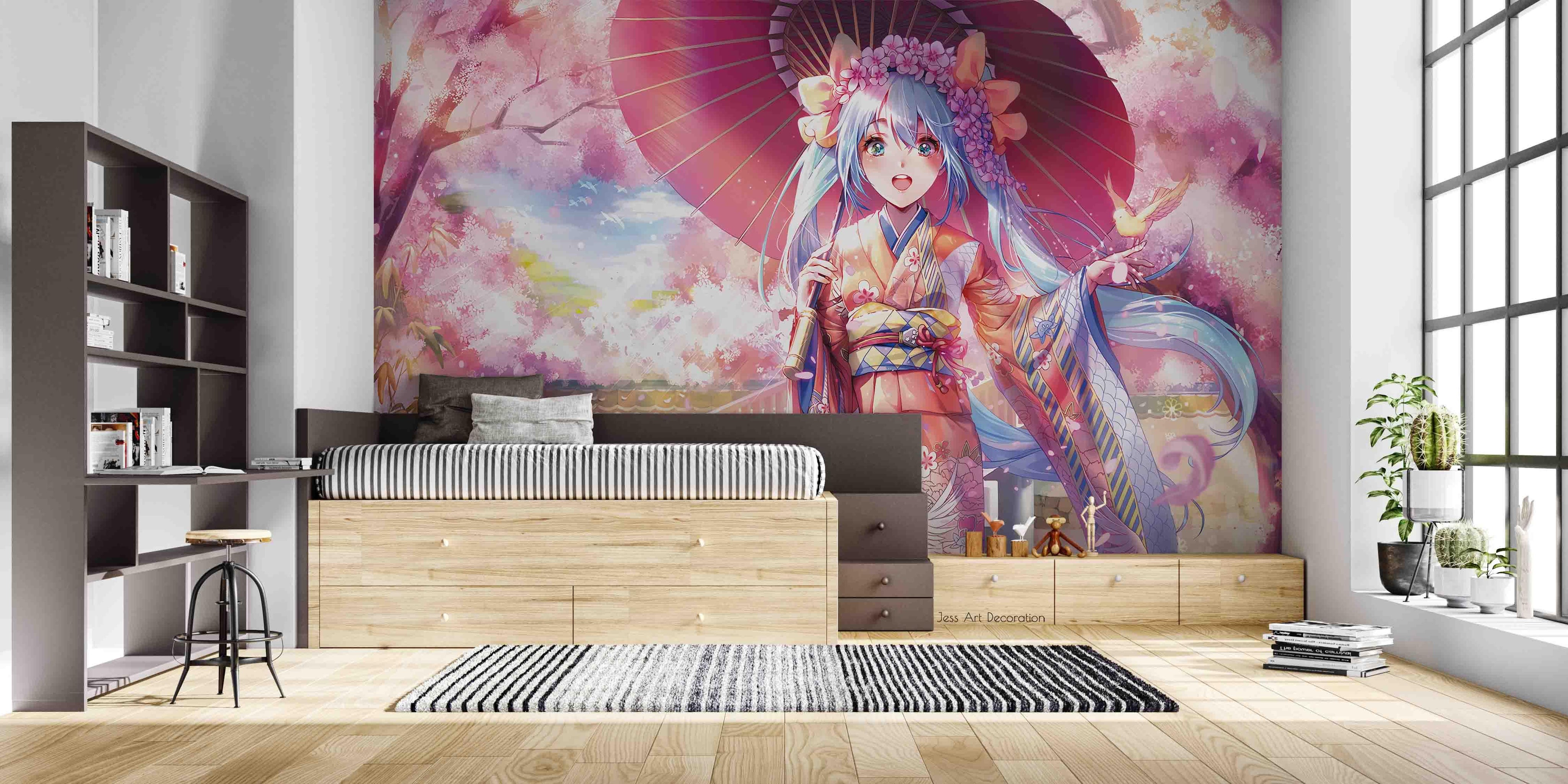 3D Comic Girl Wall Mural Wallpaper sww 224- Jess Art Decoration