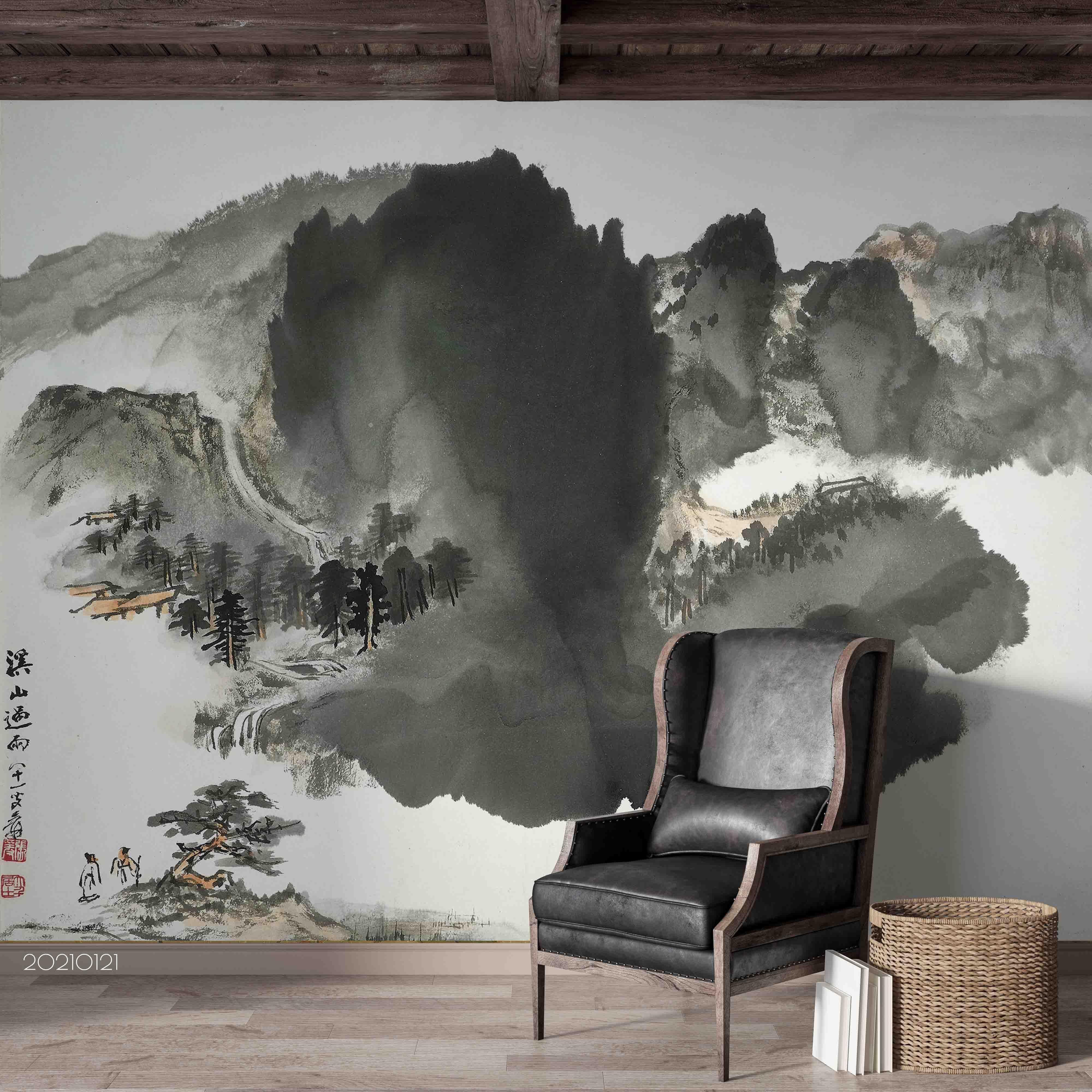 3D Traditional Chinese Painting Wall Mural Wallpaper LQH 99- Jess Art Decoration