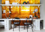 3D Forest Sunlight Late Autumn Wall Mural Wallpaper 90- Jess Art Decoration