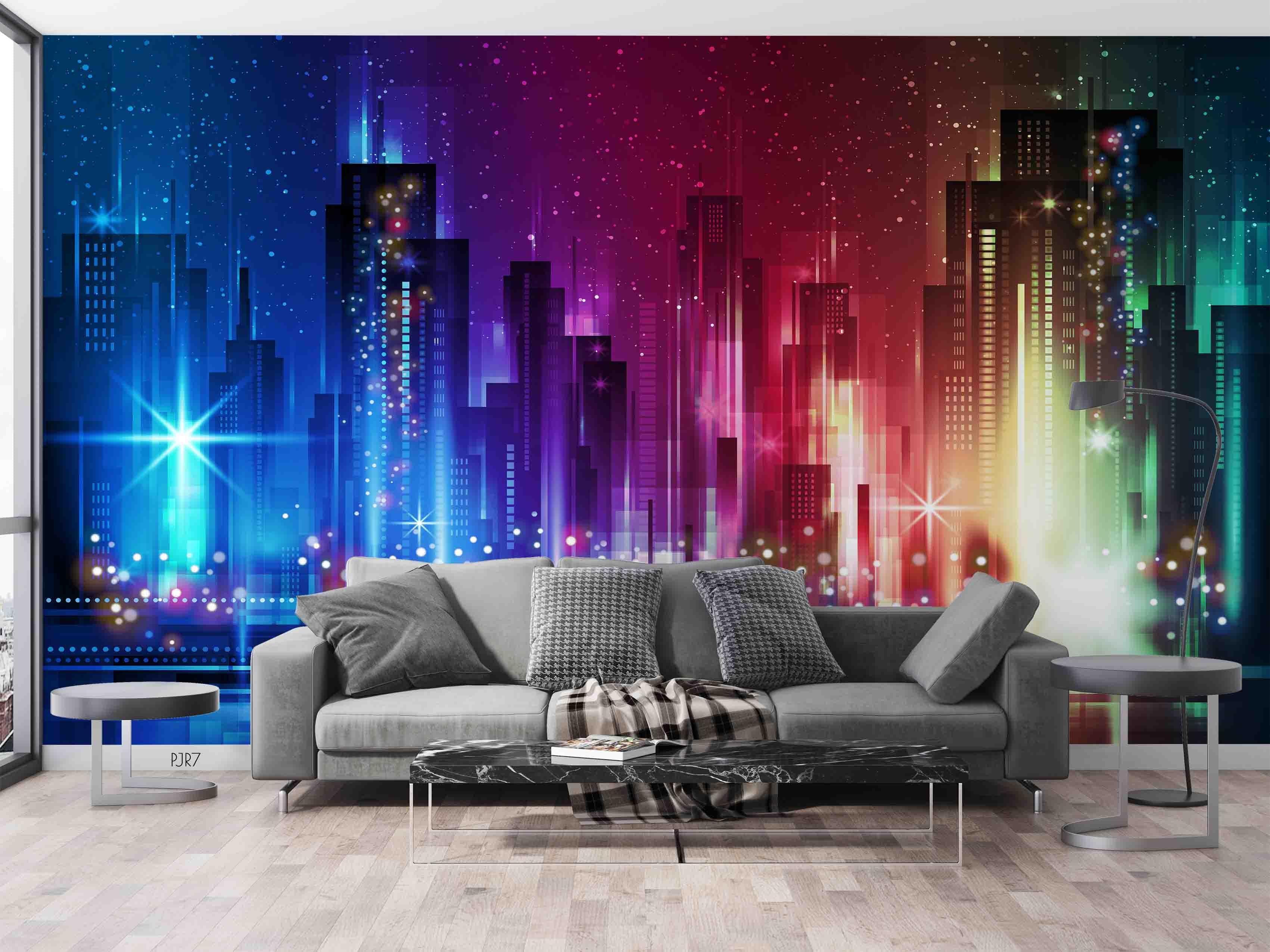 3D Landscape Morden City Building Light Wall Mural Wallpaper WJ 6707- Jess Art Decoration