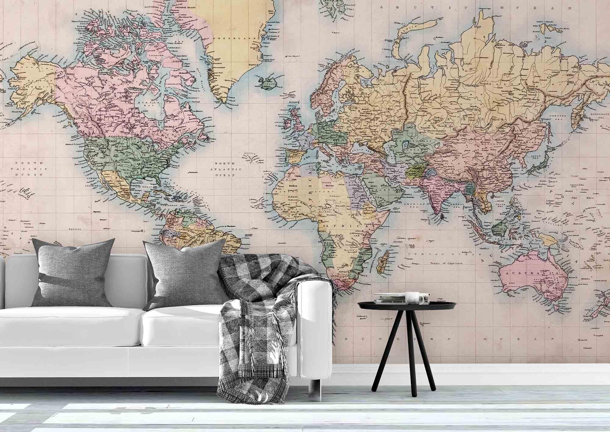 3D World Map Wall Mural Wallpaper 124- Jess Art Decoration