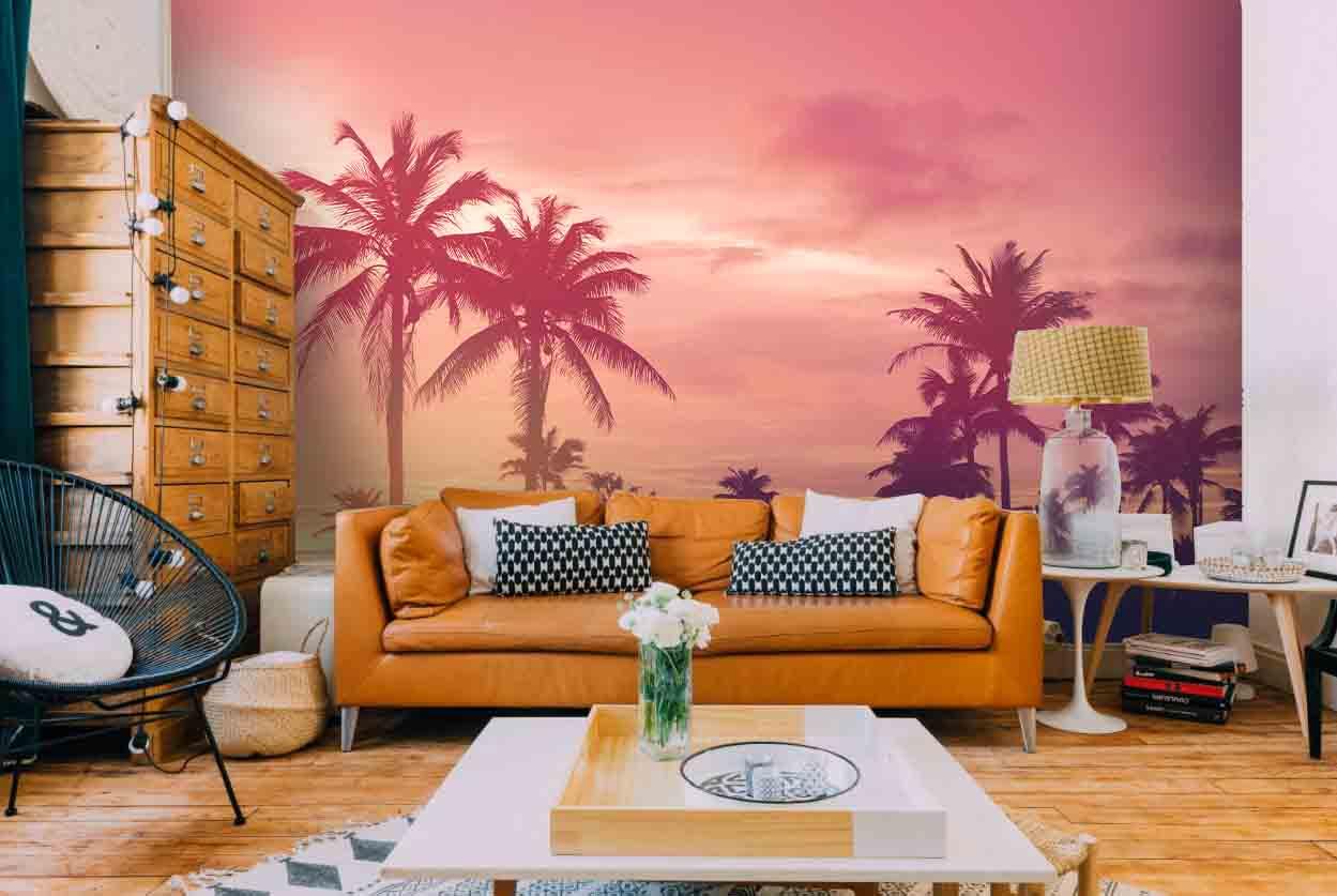 3D Tropical Red Sky Wall Mural Wallpaper 65- Jess Art Decoration