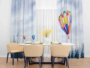 3D Watercolor Forest Hot Air Balloon Landscape Curtains and Drapes LQH 86- Jess Art Decoration