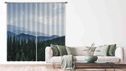 3D Mountain Forest Nature Landscape Curtains and Drapes LQH 60- Jess Art Decoration