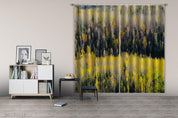3D Woods Yellow Leaf Curtains and Drapes GD 2178- Jess Art Decoration