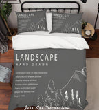 3D Cartoon Plants Black Quilt Cover Set Bedding Set Pillowcases 2- Jess Art Decoration