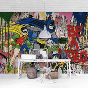 3D American Cartoon Hero American cartoon hero mural wall mural wallpaper for kids room - view 4