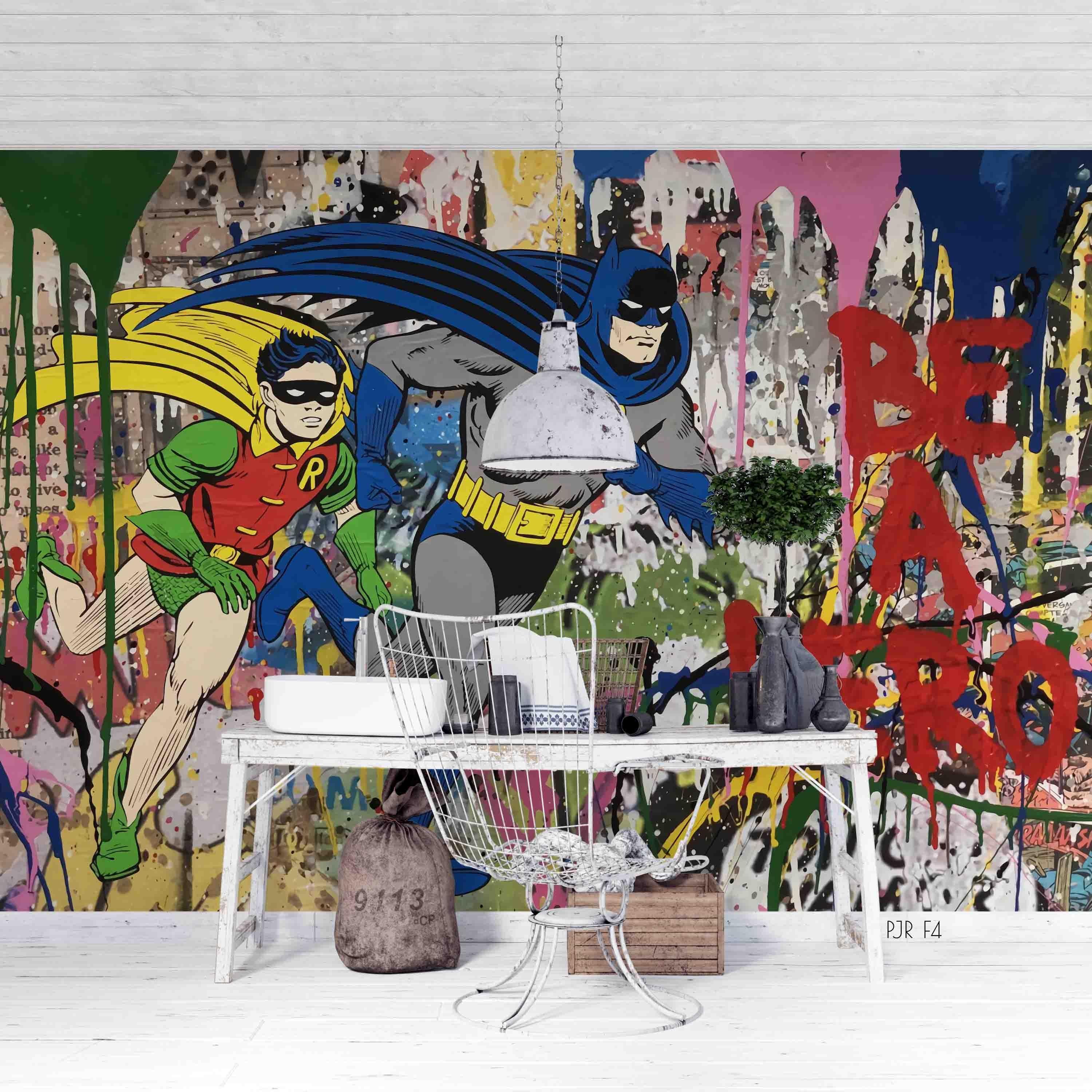 3D American Cartoon Hero American cartoon hero mural wall mural wallpaper for kids room - view 4