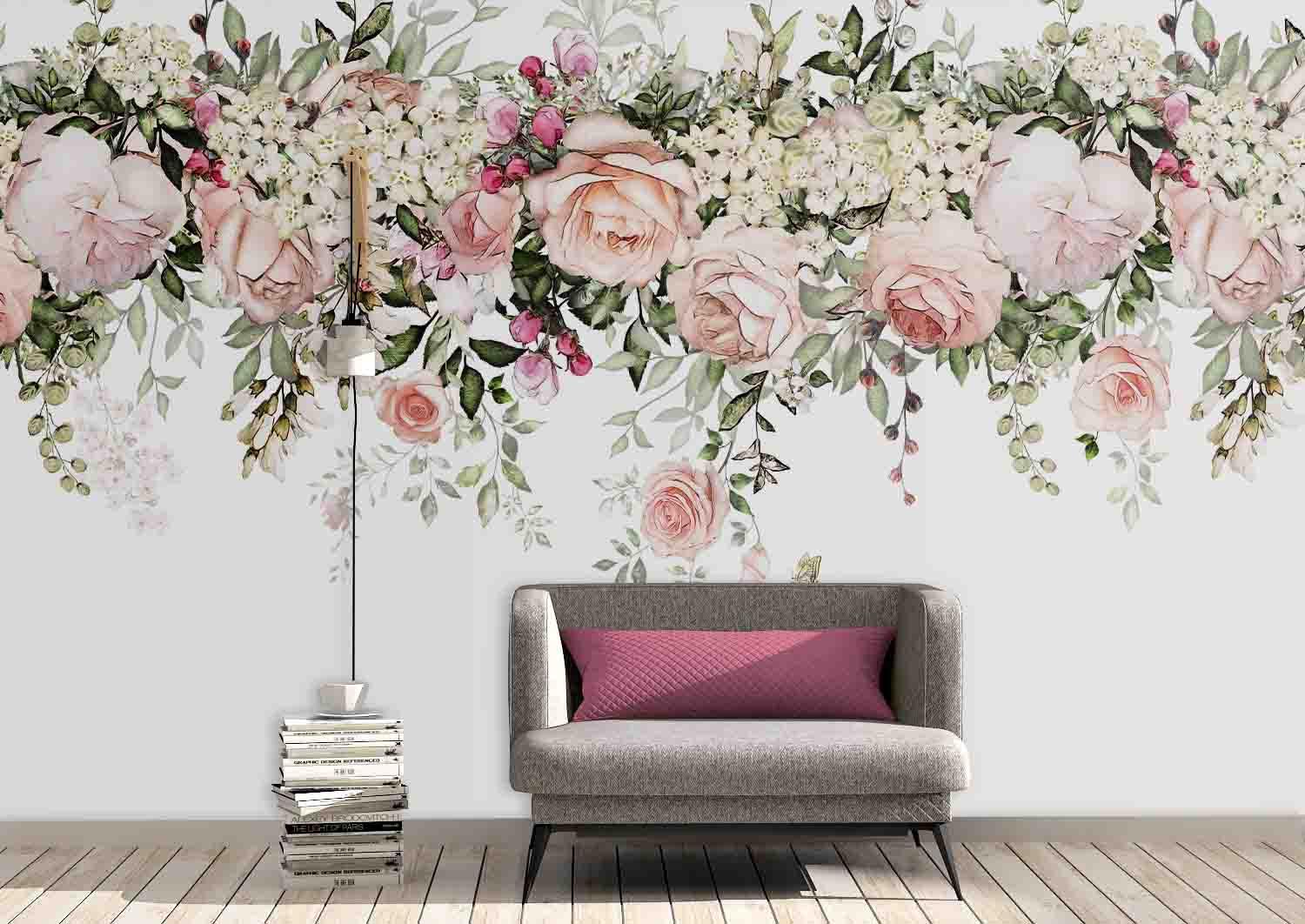 3D Flower Vine Wall Mural Wallpaper 100- Jess Art Decoration