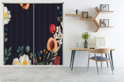 3D Colorful Floral Peach Curtains and Drapes LQH 531- Jess Art Decoration