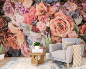 3D Vintage Style Flower Background Wall Mural Wallpaper GD 2300- Jess Art Decoration
