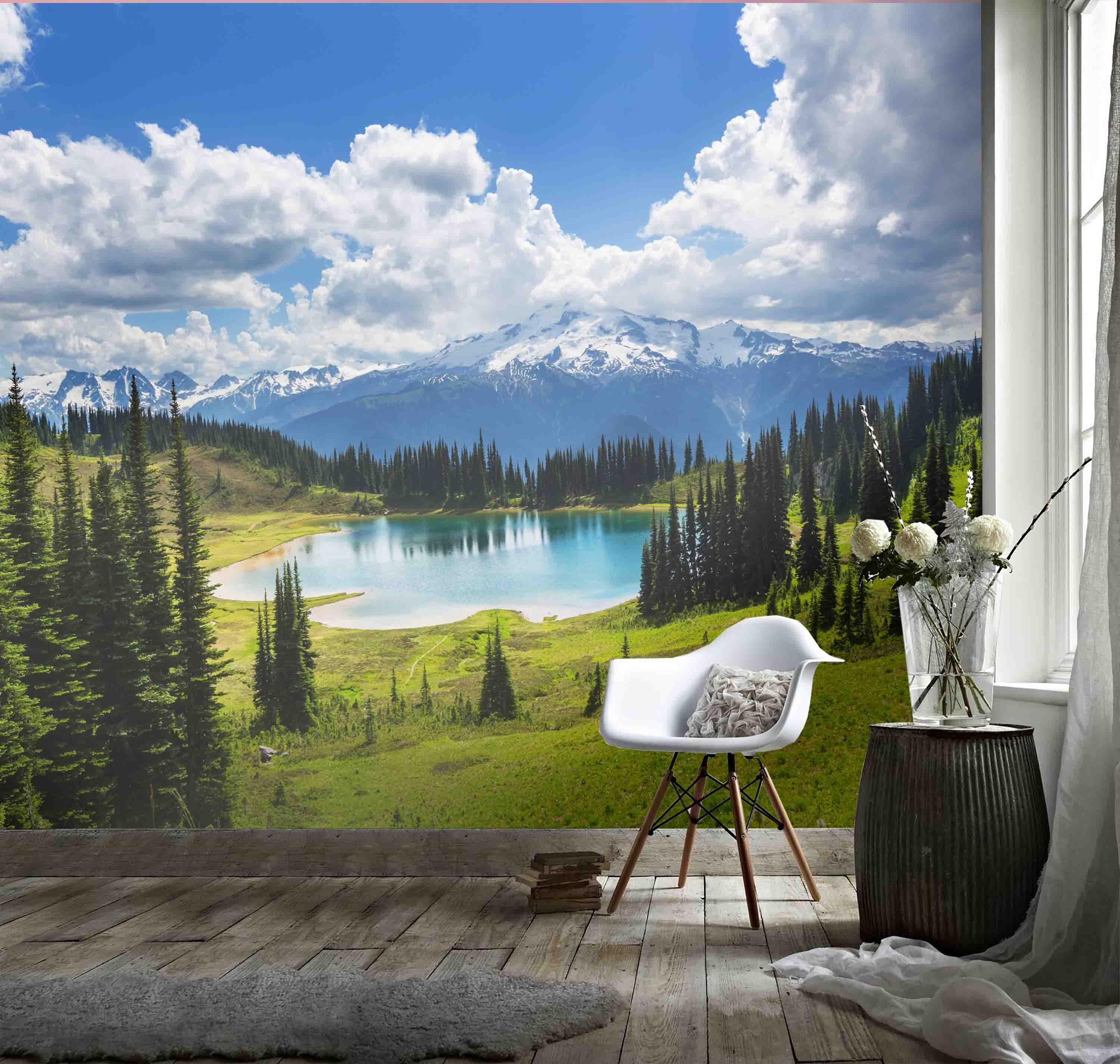 3D Blue Sky White Clouds Snow Mountain Wall Mural Wallpaper 36- Jess Art Decoration
