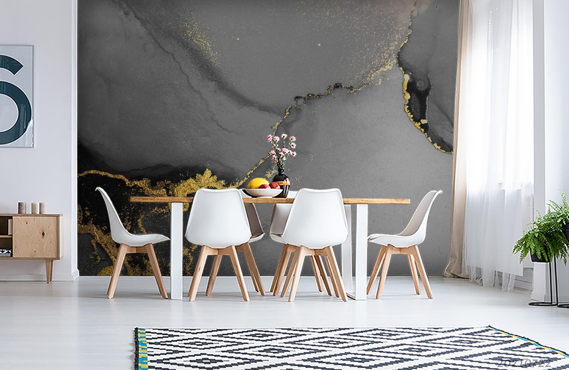 3D Watercolor Grey Marble Wall Mural Wallpaper LQH 7- Jess Art Decoration