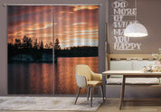 3D Woods Water Surface Golden Sunbeam Cloud Curtains and Drapes GD 2008- Jess Art Decoration
