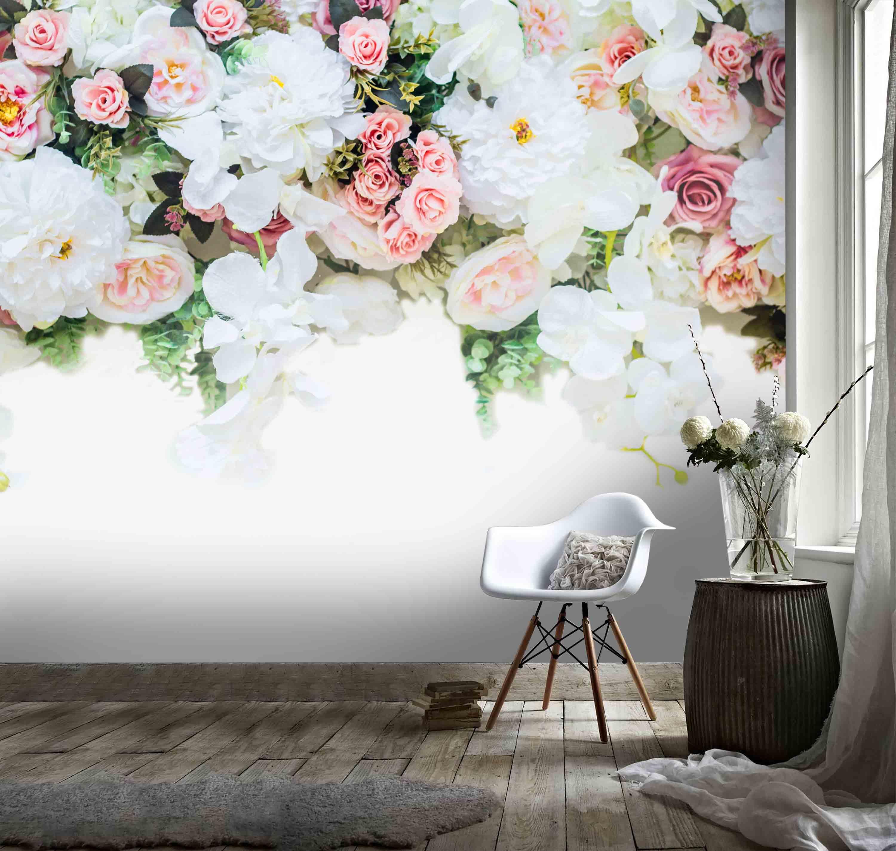 3D Colorful Flower Background Wall Mural Wallpaper 129- Jess Art Decoration