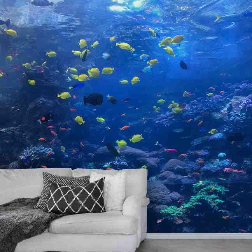 3D Fish Coral Seabed Wall Mural Wallpaper 93- Jess Art Decoration
