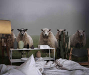 3D Meadow Sheep Animal Wall Mural Wallpaper LQH 218- Jess Art Decoration