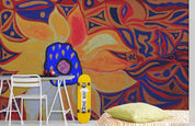 3D Abstract Floral Pattern Wall Mural Wallpaper LQH 327- Jess Art Decoration