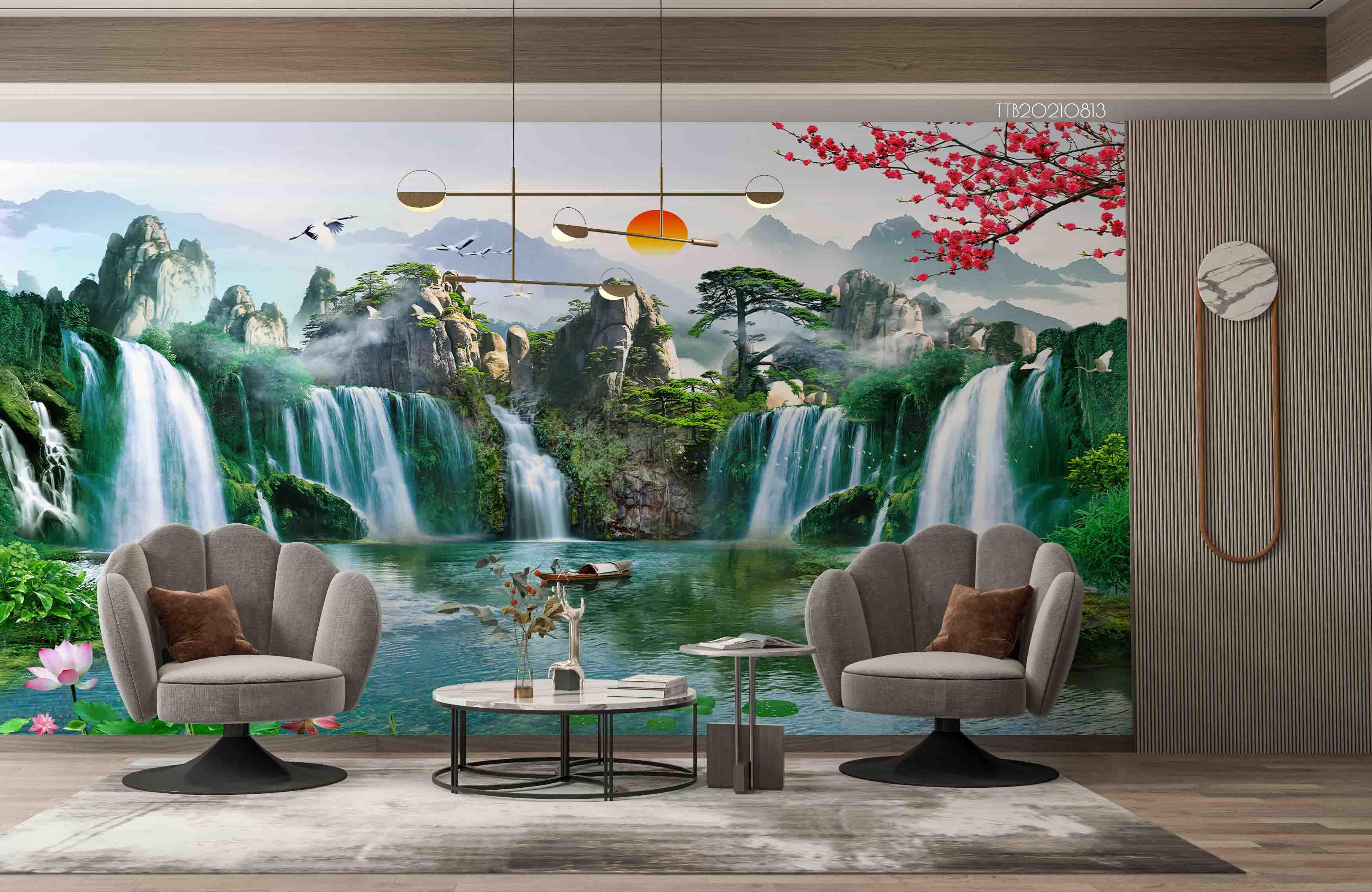 3D Chinese Style Landscape Scenery Wall Mural Wallpaper SWW5138- Jess Art Decoration