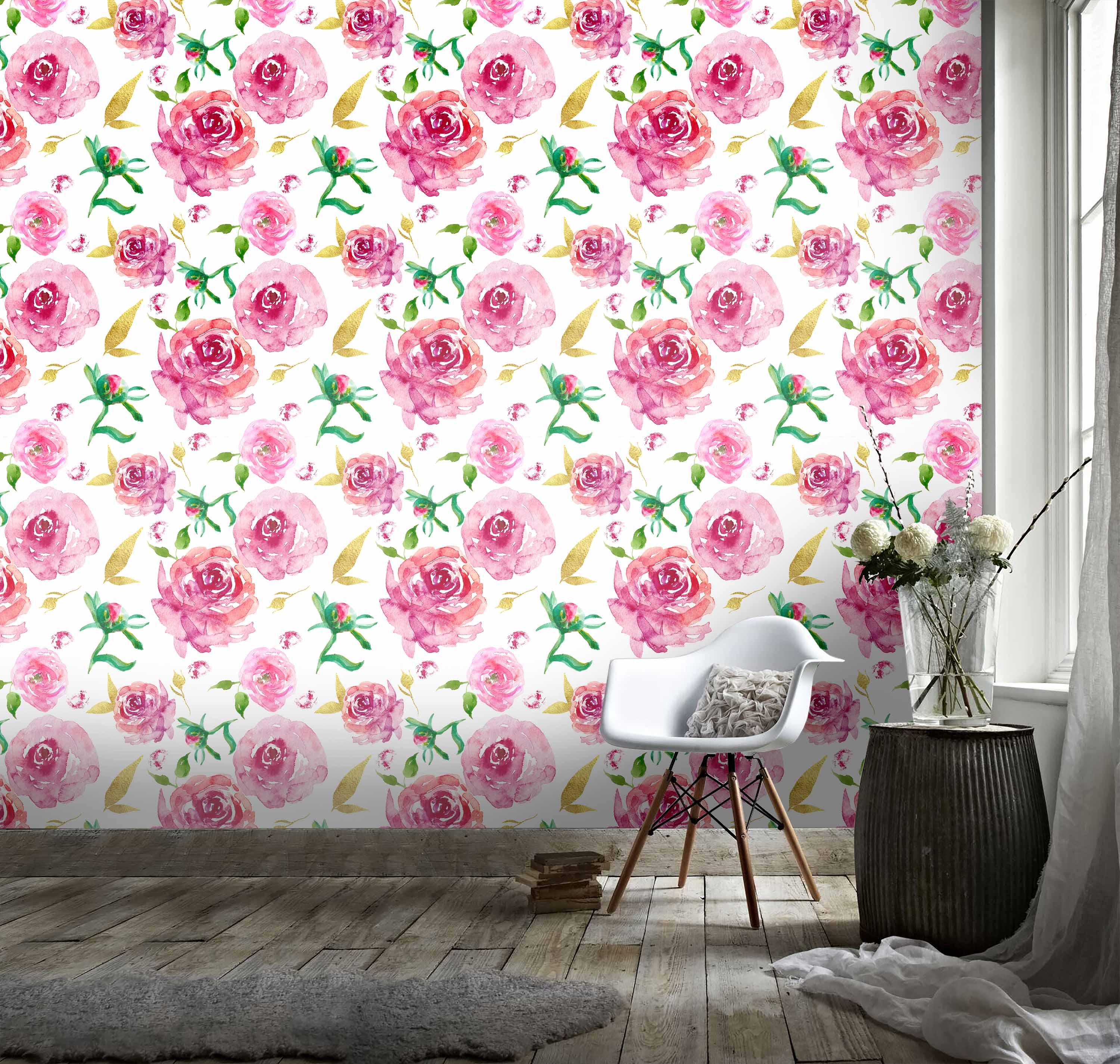 3D Red Peony Pattern Wall Mural Wallpaper 127- Jess Art Decoration