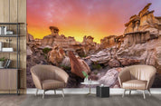 3D Canyon Rock Sunset Landscape Wall Mural Wallpaper GD 477- Jess Art Decoration