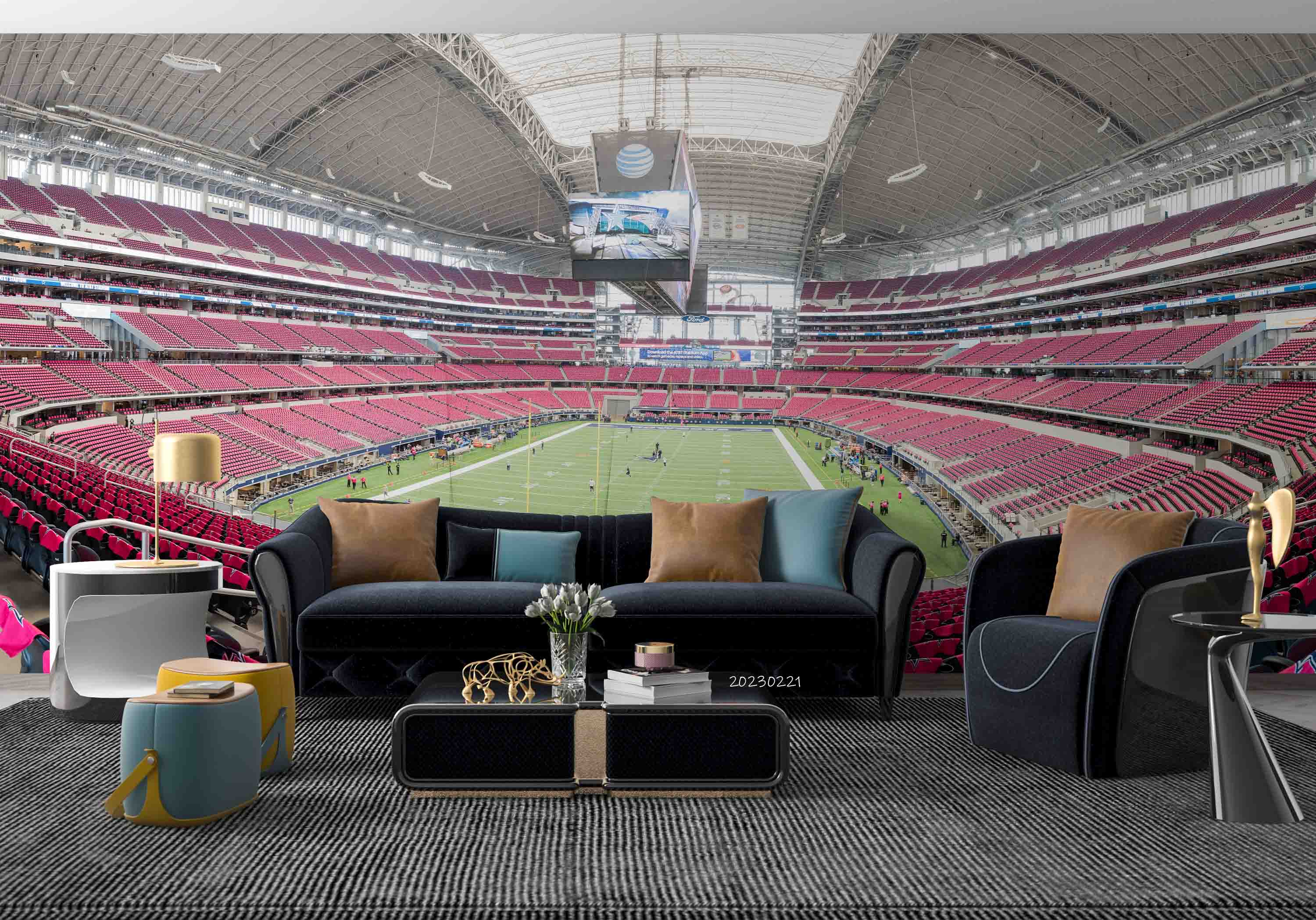 3D AT&T Stadium USA Wall Mural Wallpaper GD 1450- Jess Art Decoration