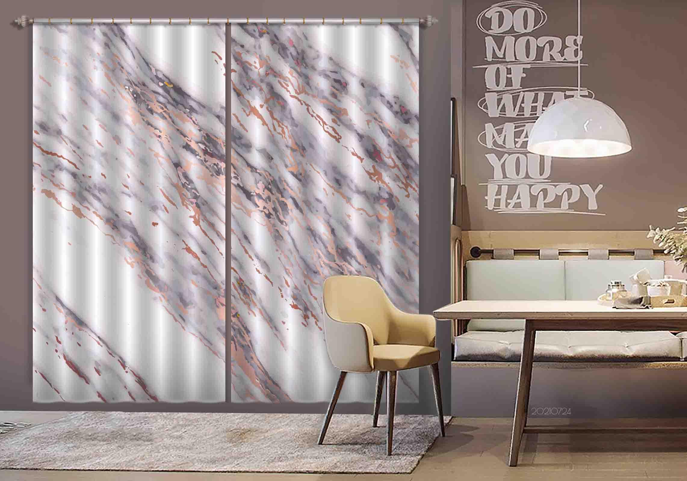 3D Abstract Black Marble Texture Curtains and Drapes LQH 67- Jess Art Decoration