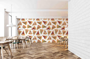 3D Pizza Slice Pattern White Cartoon Wall Mural Wallpaper SWW97- Jess Art Decoration