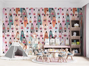 3D Cartoon Cute Polar Bear Bouquet Wall Mural Wallpaper GD 679- Jess Art Decoration