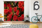 3D Red Rose Floral Curtains and Drapes LQH 140- Jess Art Decoration