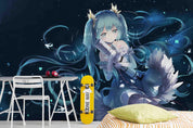 3D Telescope Anime Girl fantasy anime girl telescope mural wall mural wallpaper for teen room - view 4