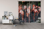 3D Flamingo Creek Stone Curtains and Drapes GD 519- Jess Art Decoration