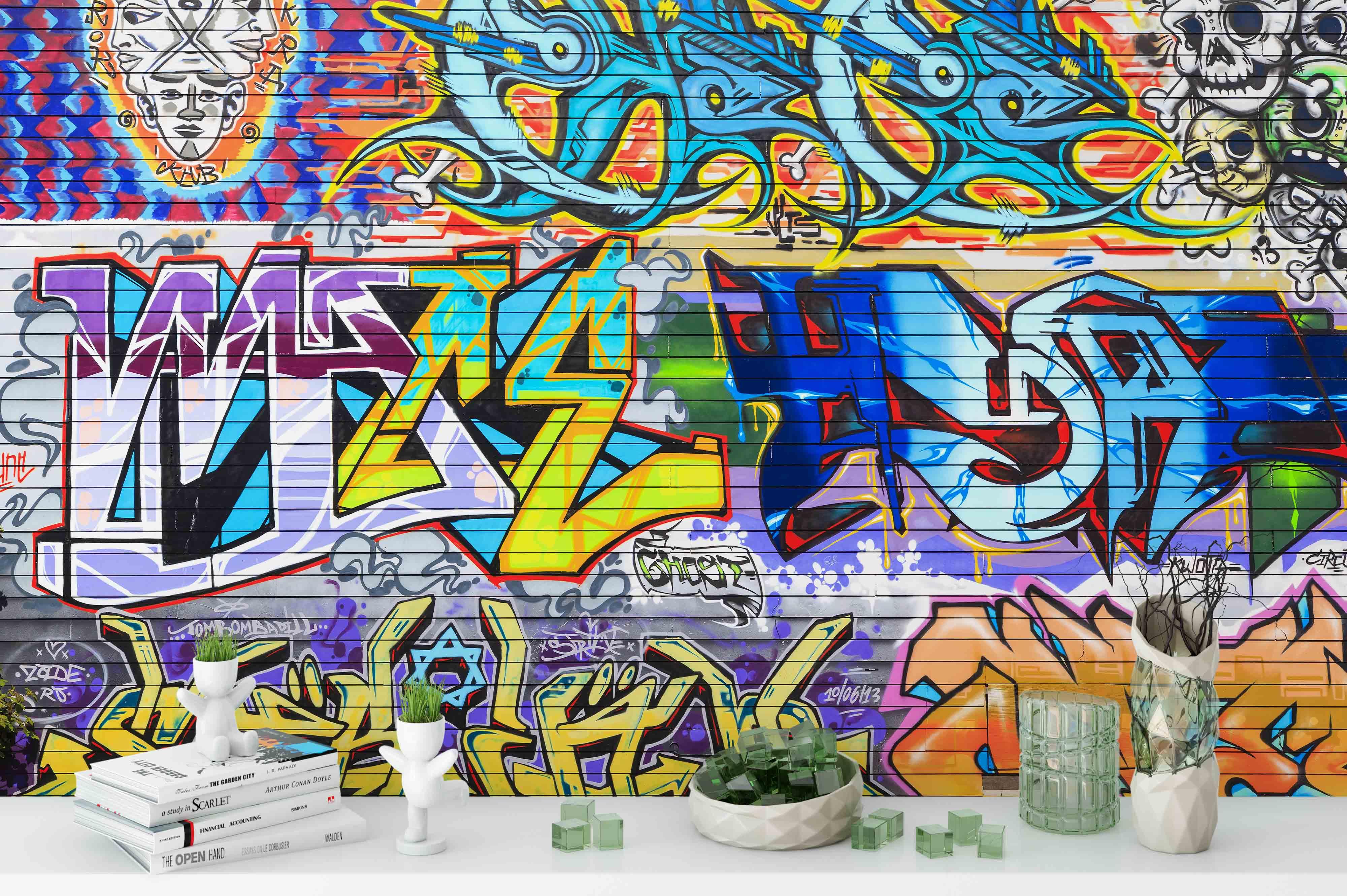 3D Graffiti Wall Mural Wallpaper 38- Jess Art Decoration