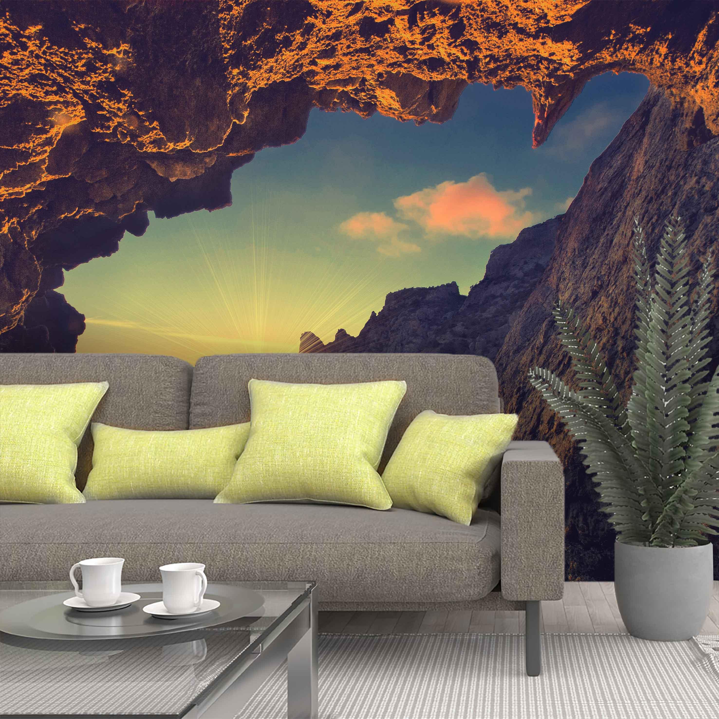 3D Sunshine Rock Wall Mural Wallpaper 22- Jess Art Decoration