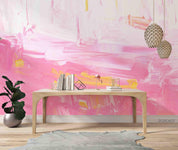 3D Abstract  Pastel Pink Yellow White Texture Wall Mural Wallpaper SWW620- Jess Art Decoration