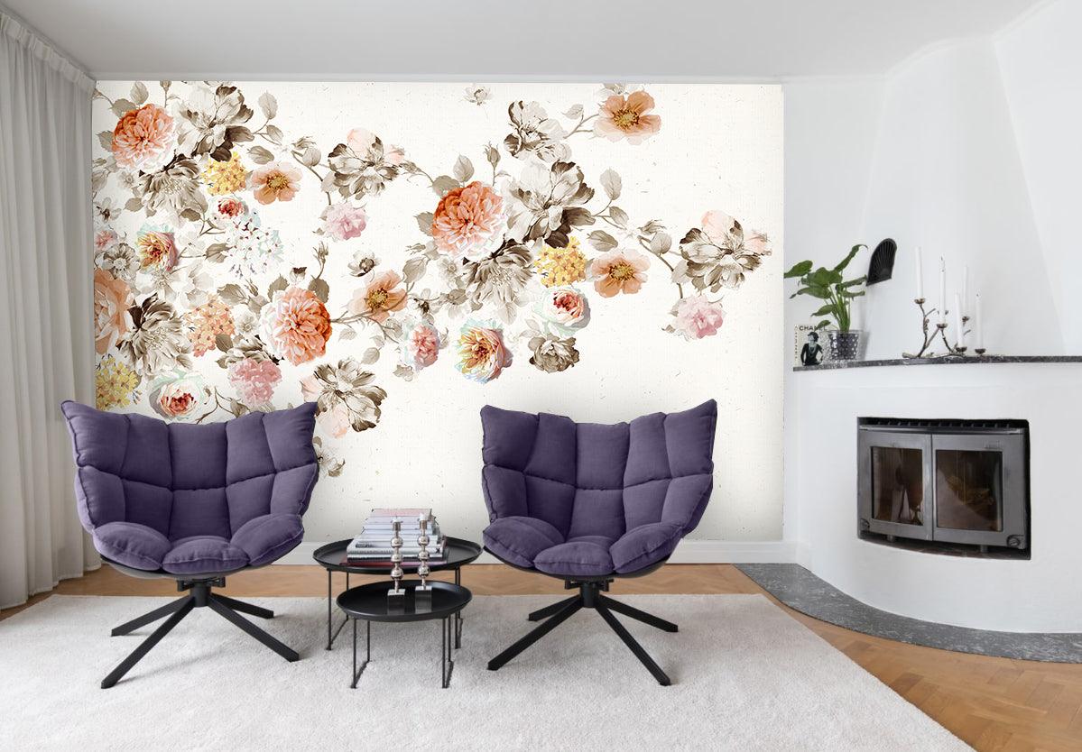 3D Watercolor Vintage Floral Wall Mural Wallpaper 25- Jess Art Decoration