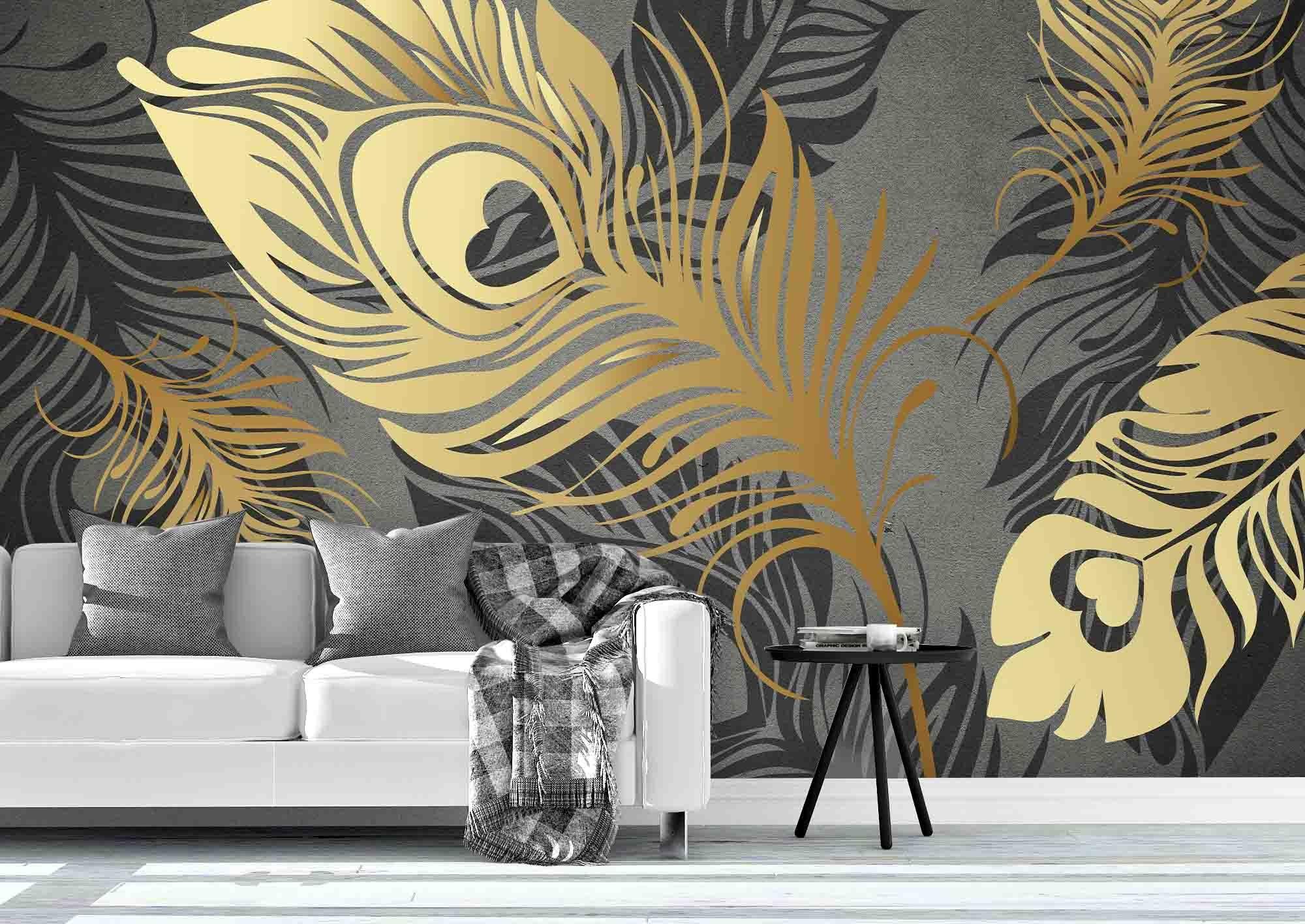 3D Feather Wall Mural Wallpaper 101- Jess Art Decoration