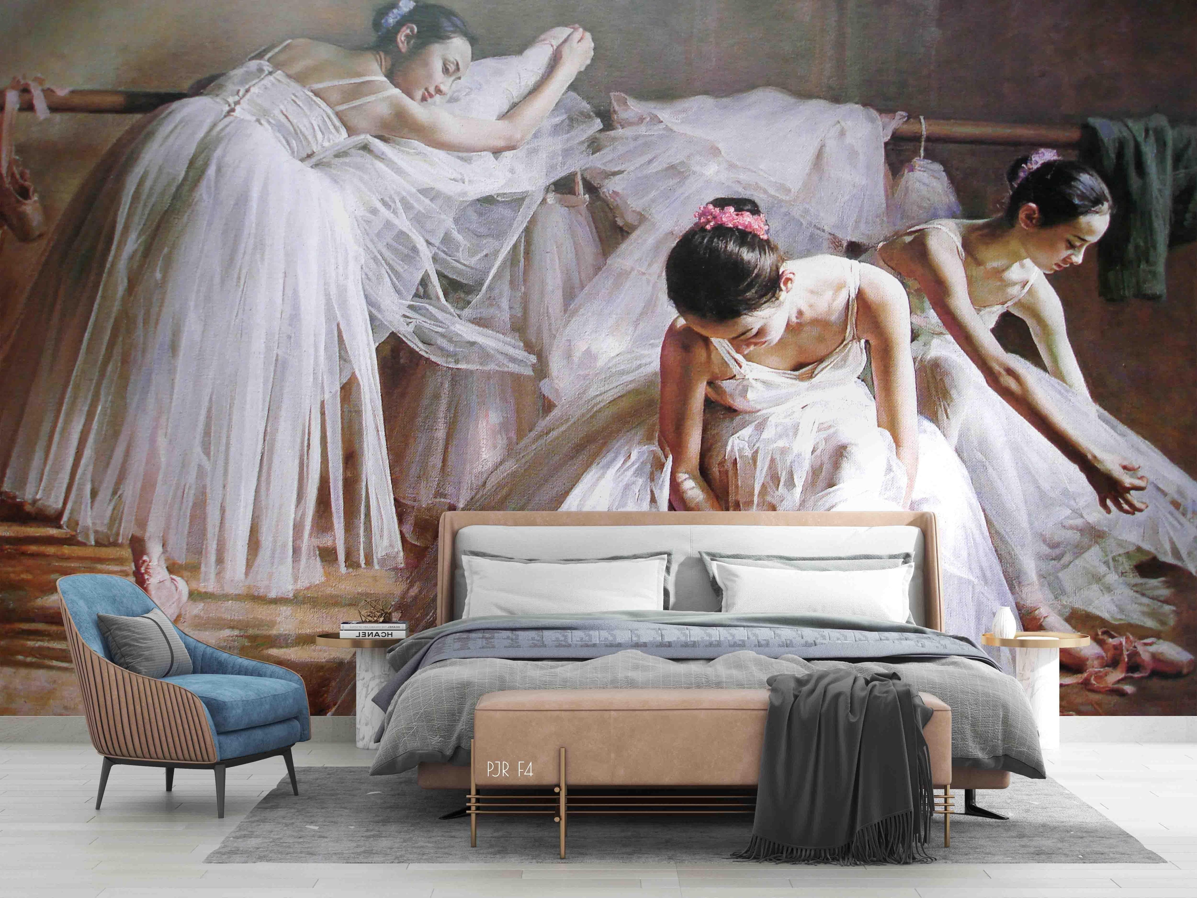 3D Dancing Girl Ballet ballet dancer mural wall mural wallpaper for bedroom