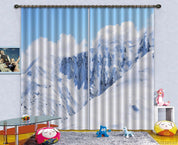 3D Snow Mountain Scenery Curtains and Drapes GD 1596- Jess Art Decoration
